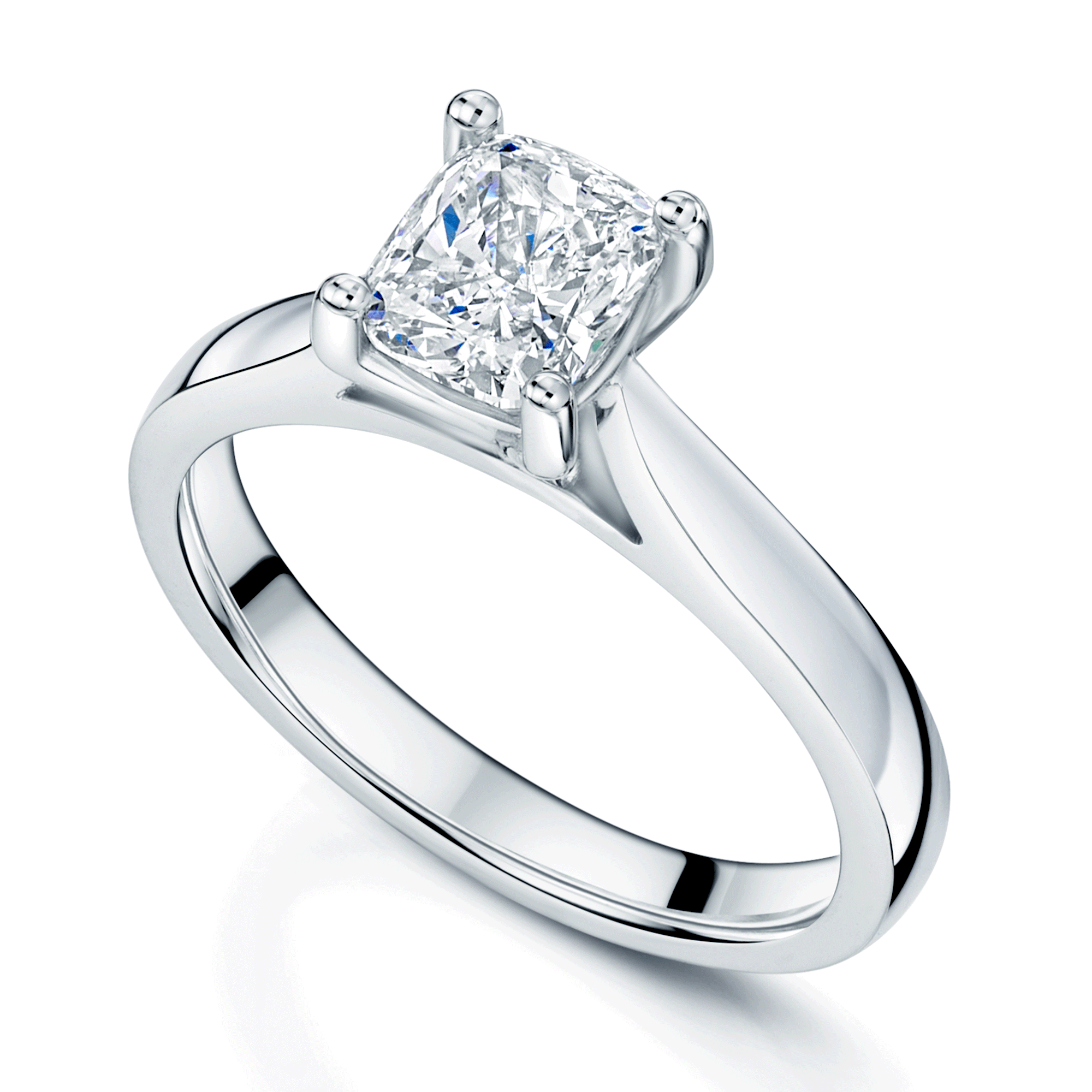 Berry's Platinum GIA Certificated Cushion Cut Diamond Engagement Ring - Berry's Jewellers