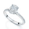 Berry's Platinum GIA Certificated Oval Cut Diamond Ring With Diamond Shoulders - Berry's Jewellers