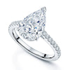 Berry's Platinum GIA Certificated Pear Cut Diamond Solitaire With Diamond Set Shoulders - Berry's Jewellers