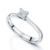 Berry's Platinum GIA Certificated Princess Cut Diamond Four Claw Set Ring - Berry's Jewellers