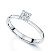 Platinum GIA Certificated Round Brilliant Cut Diamond Ring With A Four Claw Setting