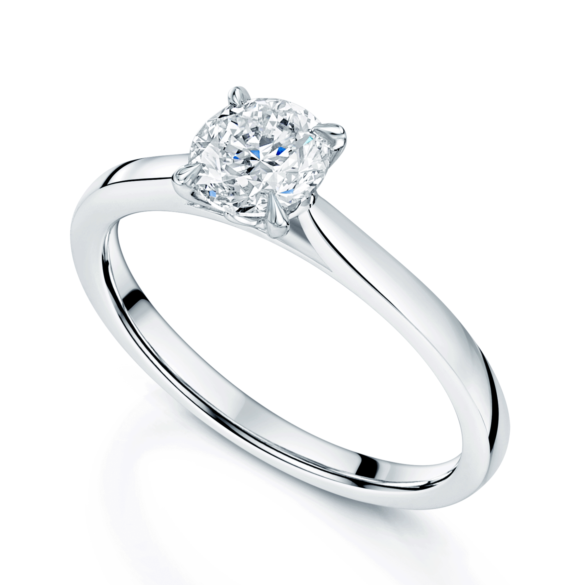 Platinum GIA Round Brilliant Cut Diamond Ring