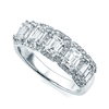 Platinum Gold Five-Stone Emerald Cut Diamond Dress Ring