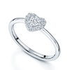 Berry's Platinum Heart Shaped Diamond Ring With Halo Surround - Berry's Jewellers