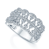 Berry's Platinum Lace Design Diamond Set Dress Ring - Berry's Jewellers