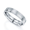 Berry's Platinum Matt Half-Lined Flat Court Wedding Ring - Berry's Jewellers