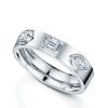 Berry's Platinum Mixed Cut Diamond Rub Over Set Ring - Berry's Jewellers