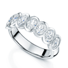 Berry's Platinum Oval Cut Diamond Seven Stone Rub Over Set Eternity Ring - Berry's Jewellers