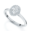 Berry's Platinum Oval Diamond Halo Surround Engagement Ring - Berry's Jewellers