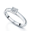 Berry's Platinum Princess Cut 0.30 Carat Diamond Ring With A Rub Over Setting - Berry's Jewellers