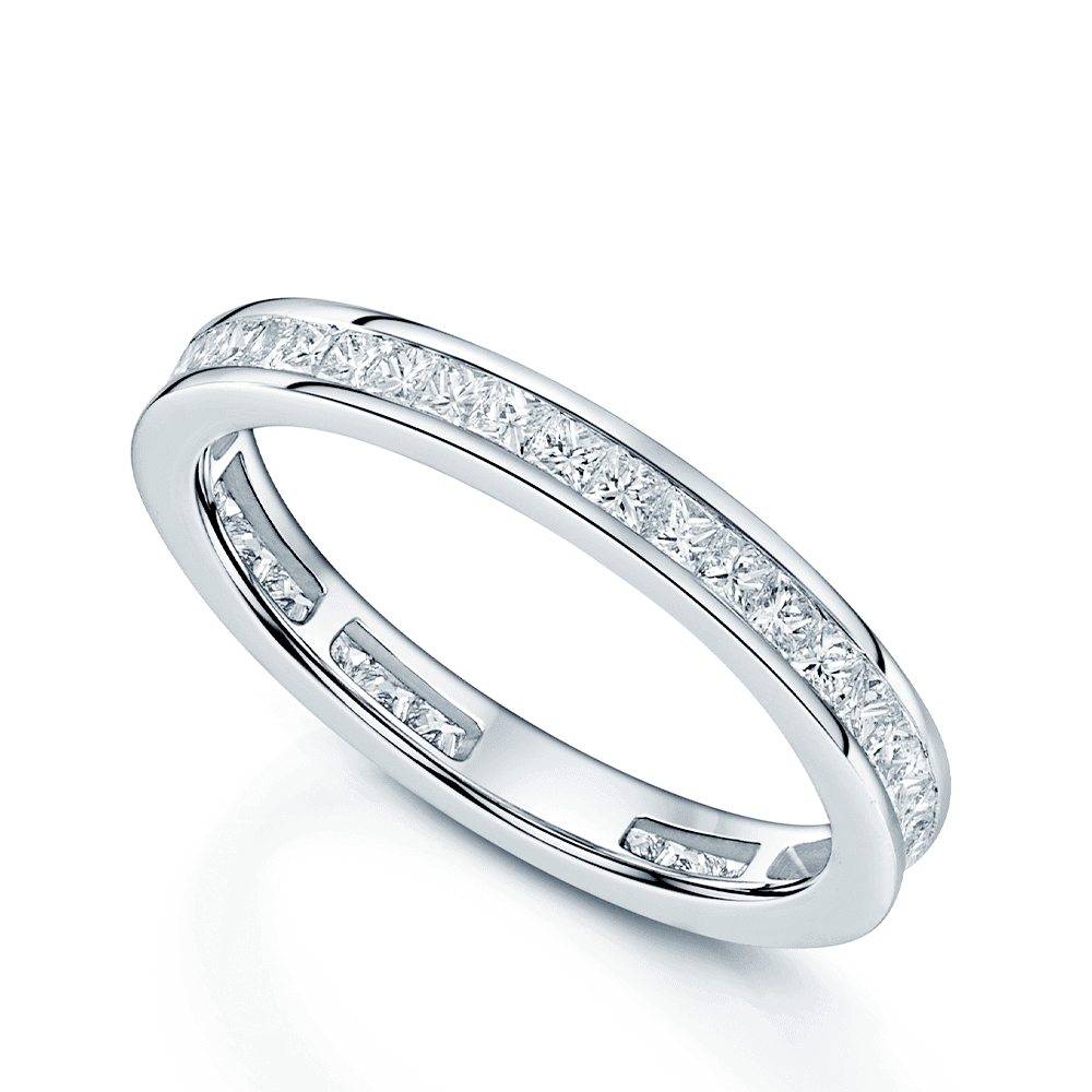 Berry's Platinum Princess Cut Diamond Channel Set Eternity Ring - Berry's Jewellers