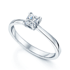 Platinum Princess Cut Diamond Four Corner Claw Set Ring