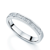 Platinum Round Brilliant & Baguette Cut Diamond Channel Set Eternity Ring