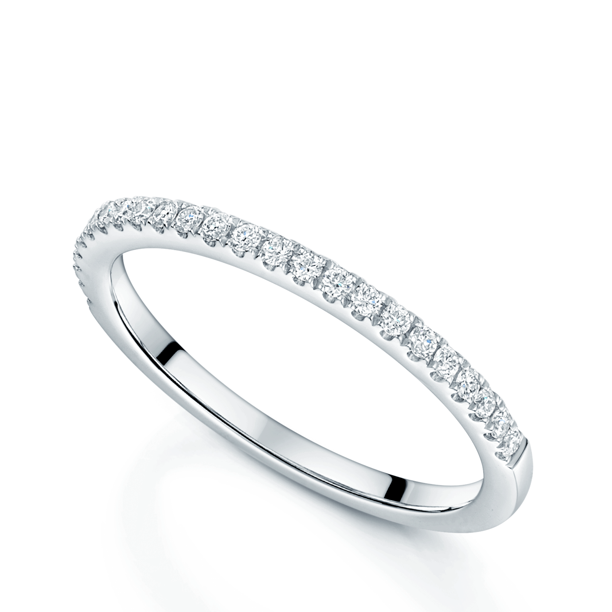 Berry's Platinum Round Brilliant Cut Diamond Claw Set Half Eternity Ring - Berry's Jewellers