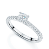 Berry's Platinum Round Brilliant Cut Diamond Engagement Ring With Diamond Set Shoulders - Berry's Jewellers