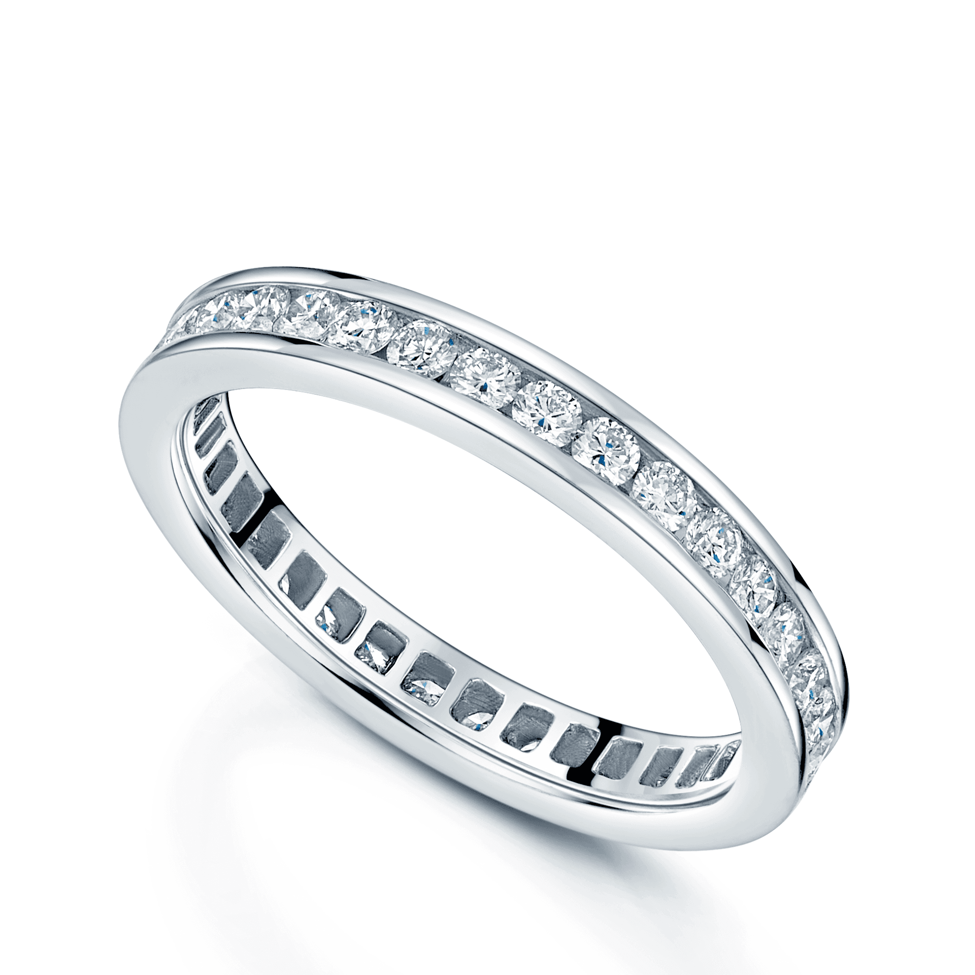 Berry's Platinum Round Brilliant Cut Diamond Full Eternity Ring - Berry's Jewellers