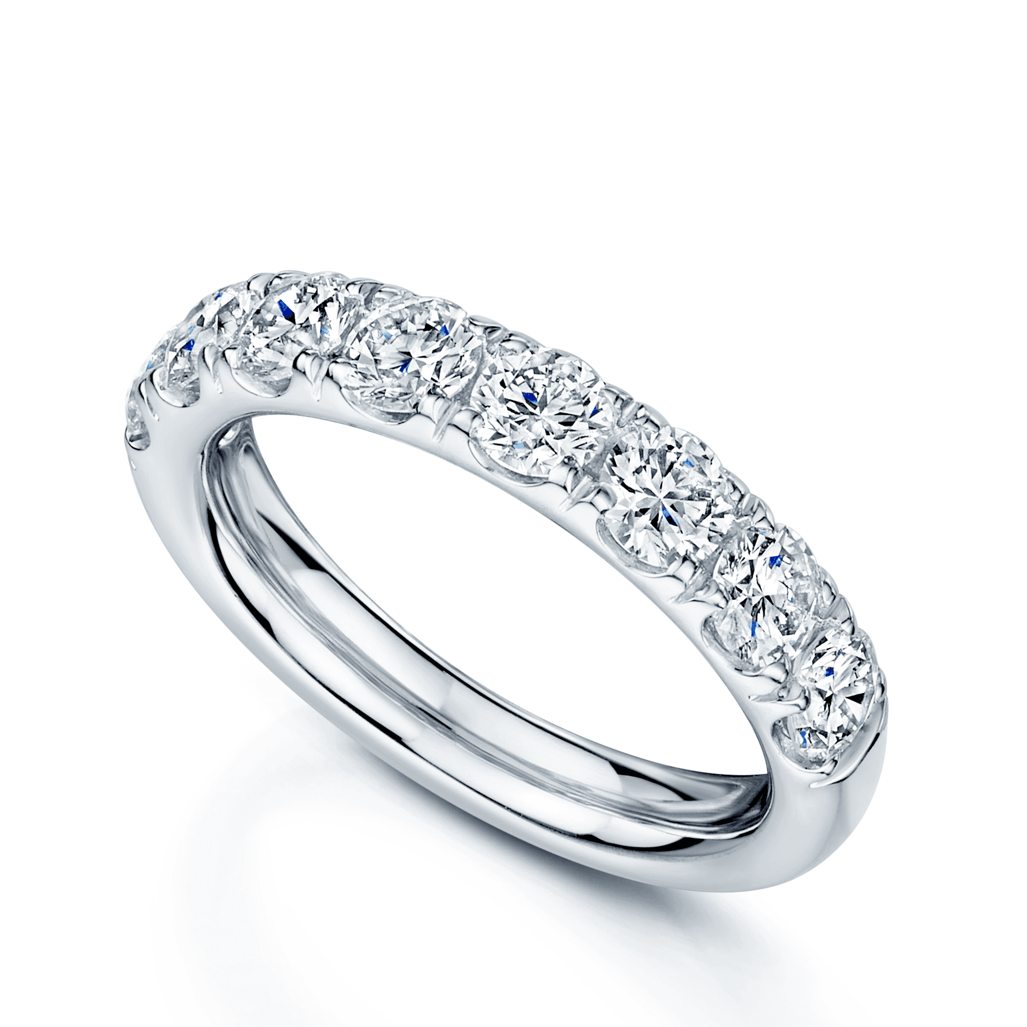 Berry's Platinum Round Brilliant Cut Diamond Half Eternity Ring - Berry's Jewellers