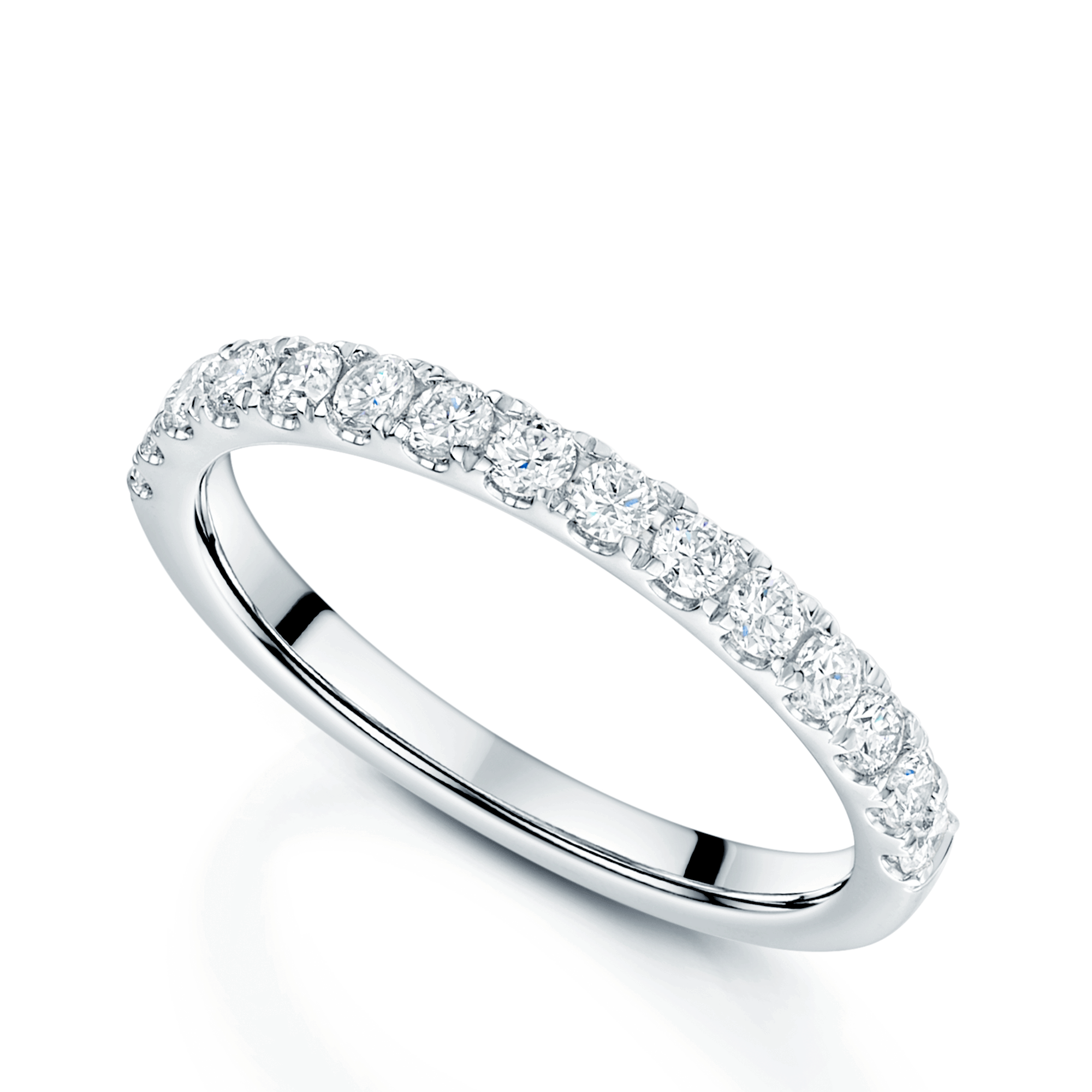 Berry's Platinum Round Brilliant Cut Diamond Half Eternity Ring - Berry's Jewellers