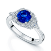 Berry's Platinum Round Brilliant Cut Sapphire And Diamond Cluster Ring - Berry's Jewellers