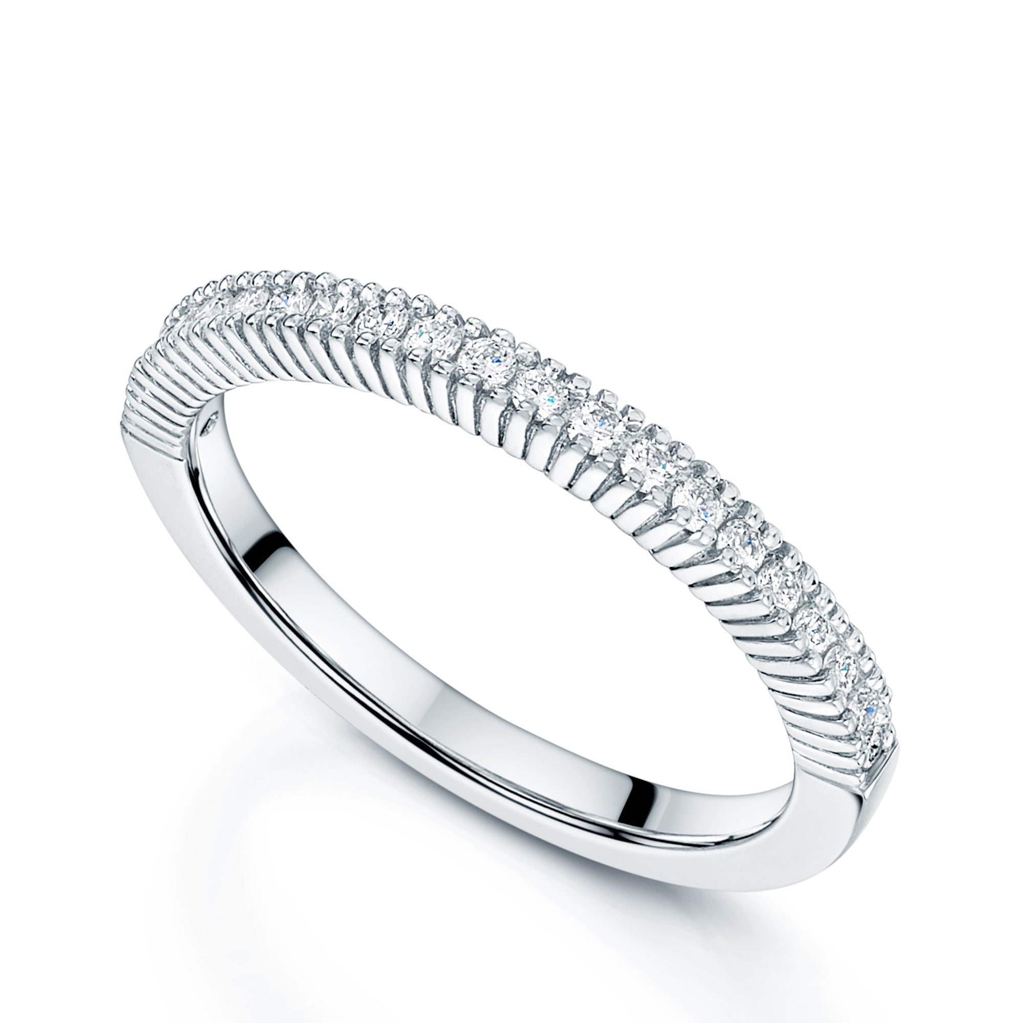 Berry's Platinum Round Brilliant  Diamond Half Set Eternity Ring - Berry's Jewellers