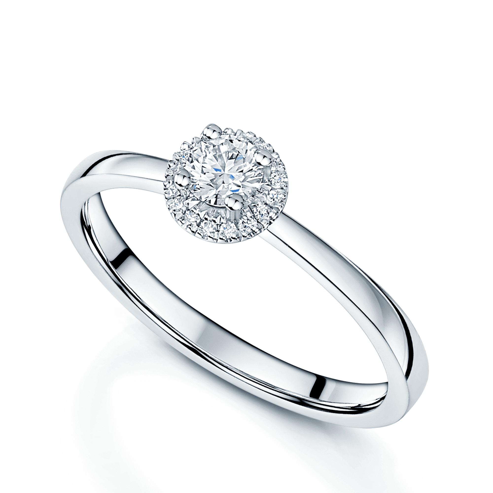 Berry's Platinum Round Brilliant Diamond Halo Surround Ring - Berry's Jewellers