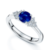 Berry's Platinum Round Sapphire And Diamond Fancy Dress Ring - Berry's Jewellers