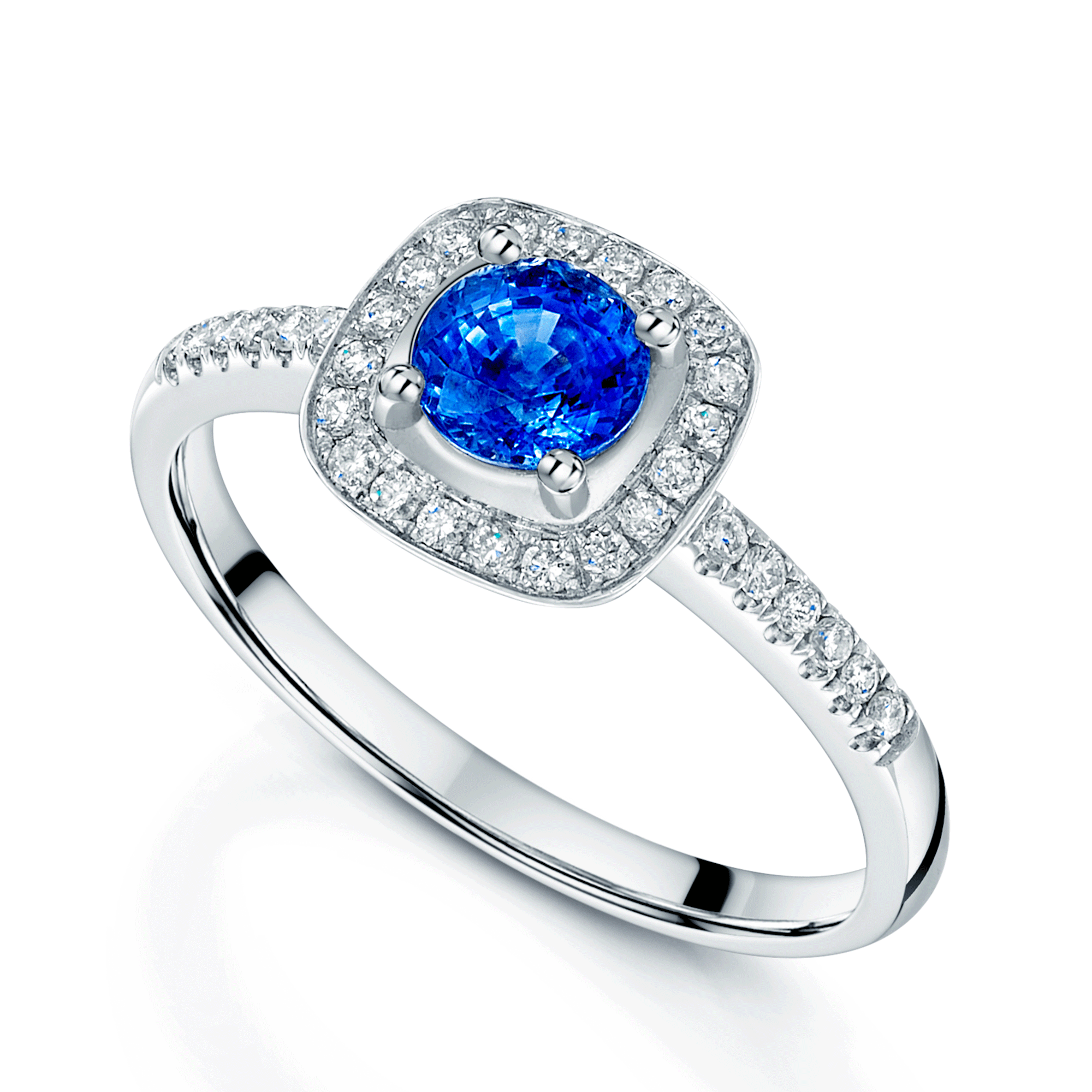 Berry's Platinum Sapphire & Diamond Cluster Ring - Berry's Jewellers