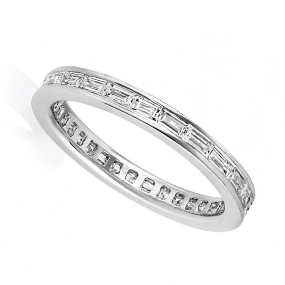 Berry's Platinum Set Baguette Diamond Full Eternity Ring - Berry's Jewellers