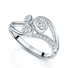 Berry's Platinum Three Stone Swirl Design Diamond Set Ring - Berry's Jewellers