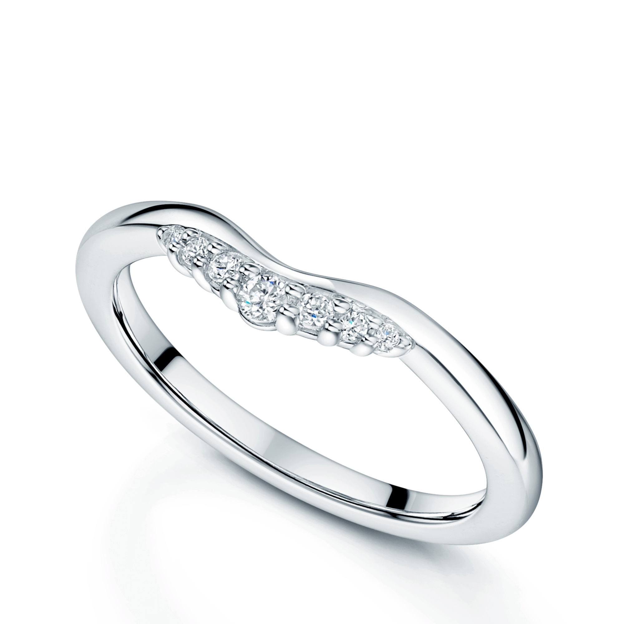 Berry's Platinum U Shaped Diamond Set Wedding Ring - Berry's Jewellers