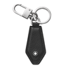 Sartorial Diamond Shaped Key Fob in Black Leather