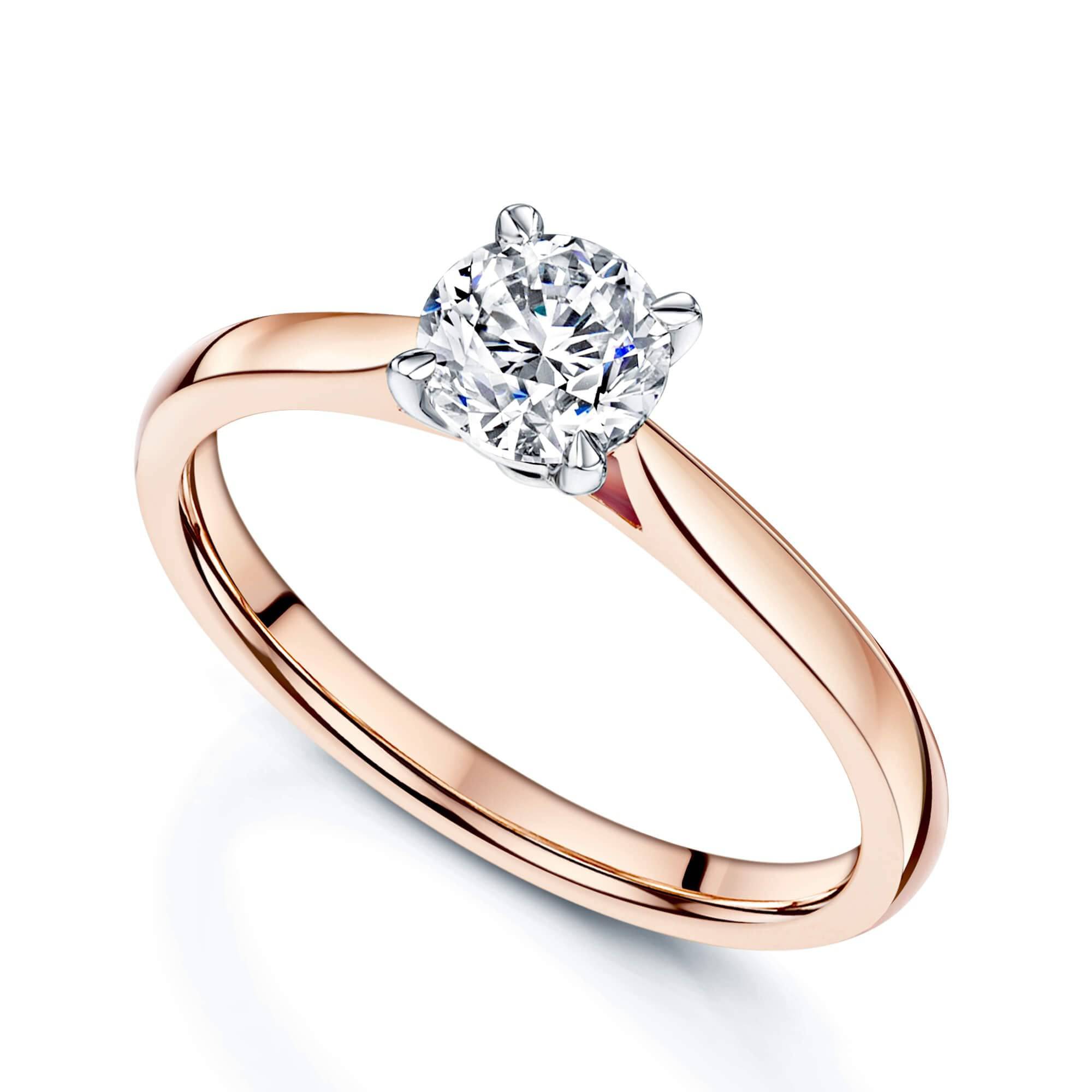 Simply Solitaire Collection 18ct Rose Gold Diamond Solitaire Engagement Ring GIA Certified 0.70 Carat