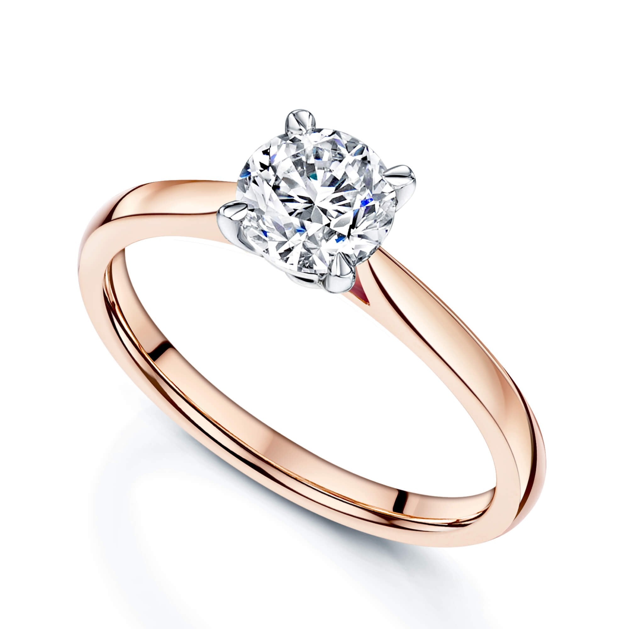 Simply Solitaire Collection 18ct Rose Gold Diamond Solitaire Engagement Ring GIA Certified 1.00 Carat