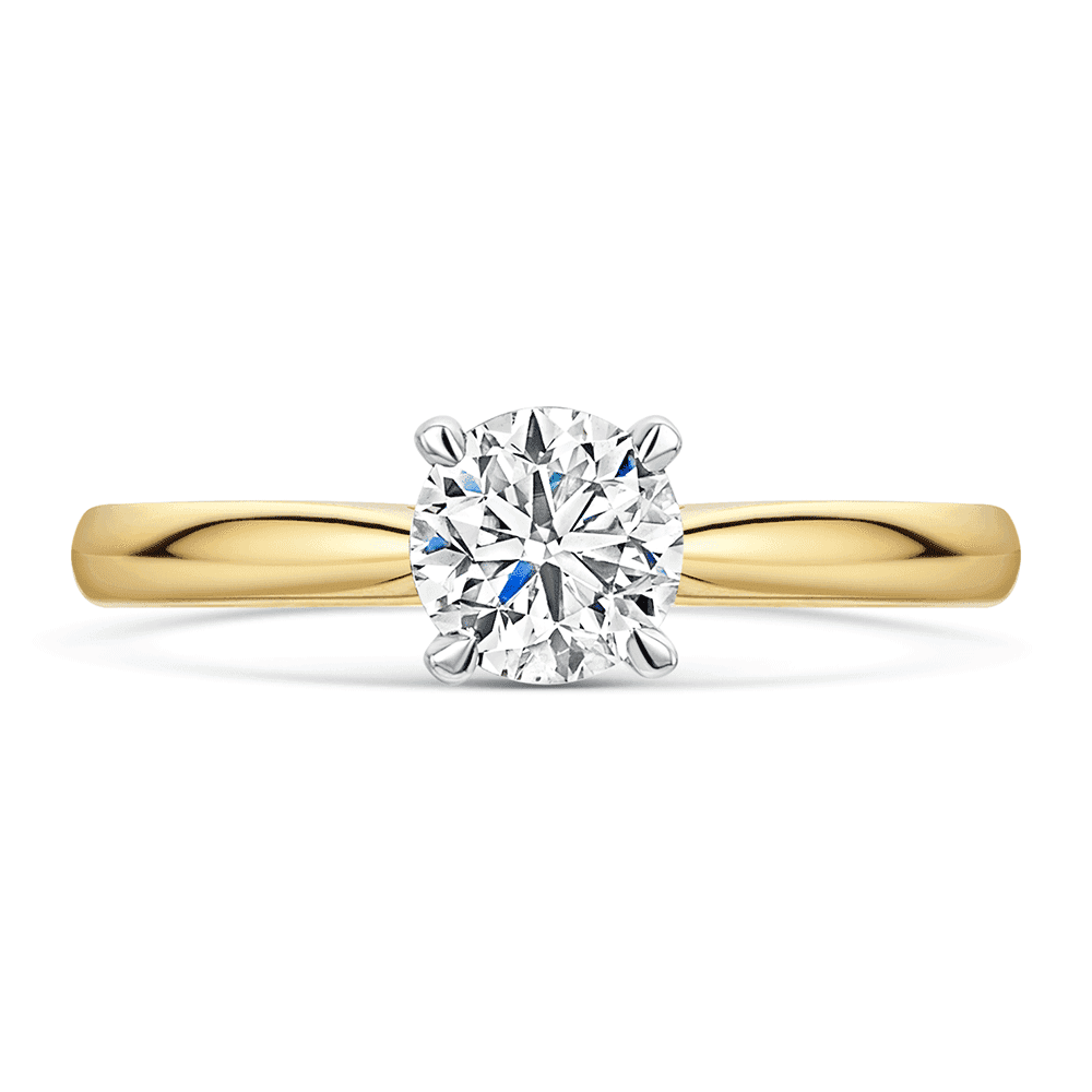 Simply Solitaire Collection 18ct Yellow Gold Diamond Solitaire Engagement Ring GIA Certified 0.50 Carat