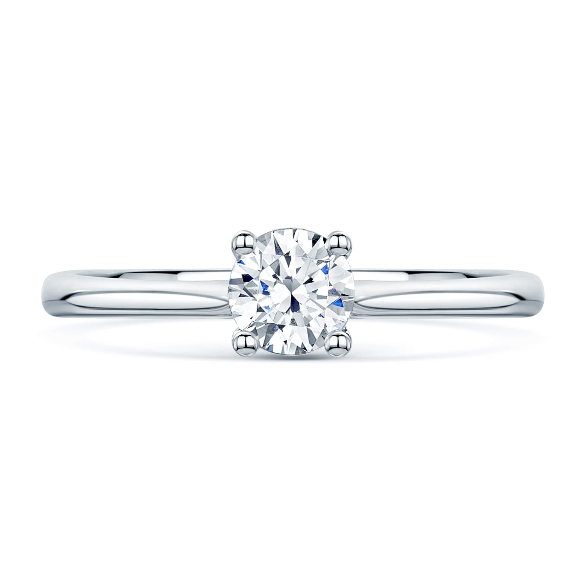 Simply Solitaire Collection Platinum Set Diamond Solitaire Engagement Ring GIA Certified 0.50 Carat