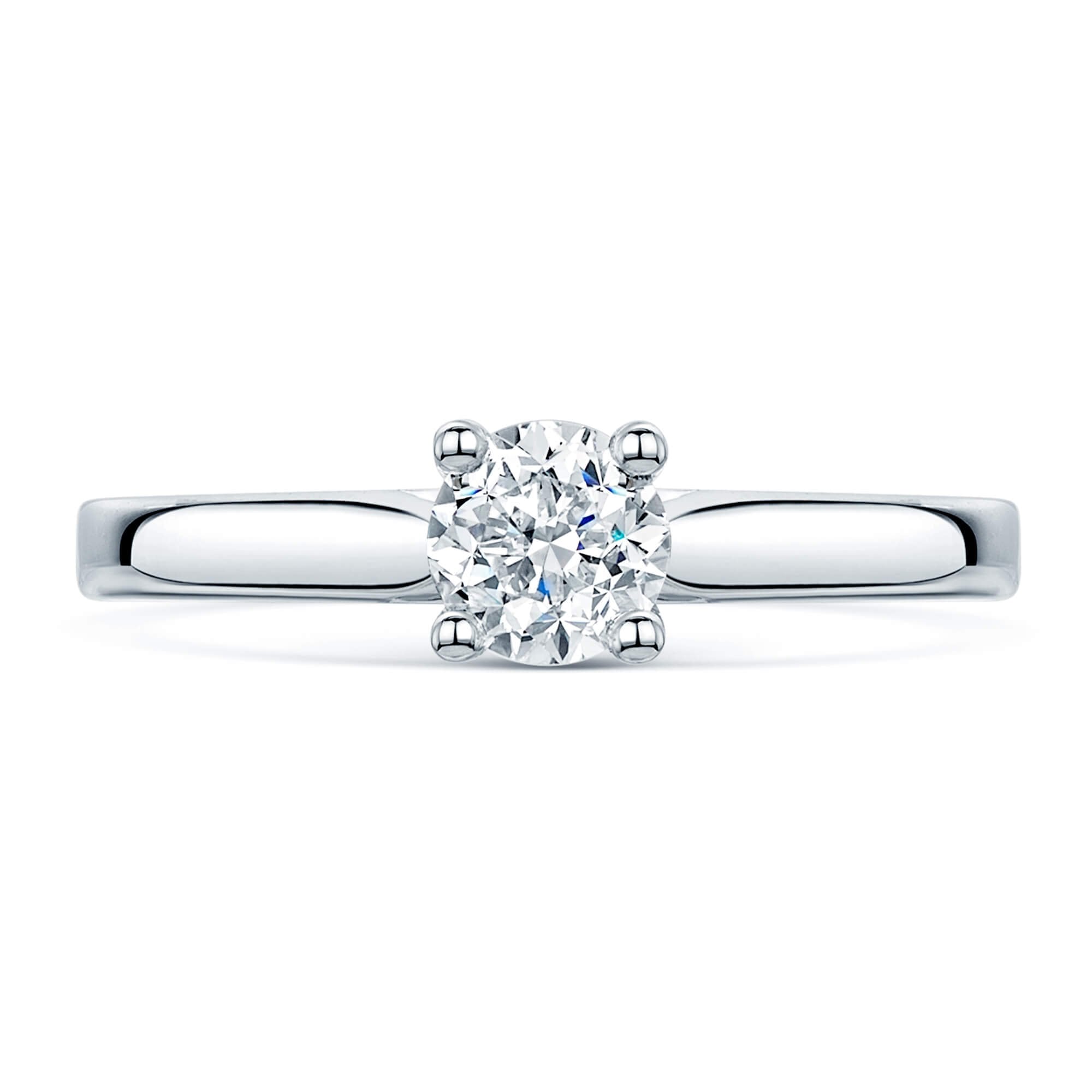 Simply Solitaire Collection Platinum Set Diamond Solitaire Engagement Ring GIA Certified 0.50 Carat