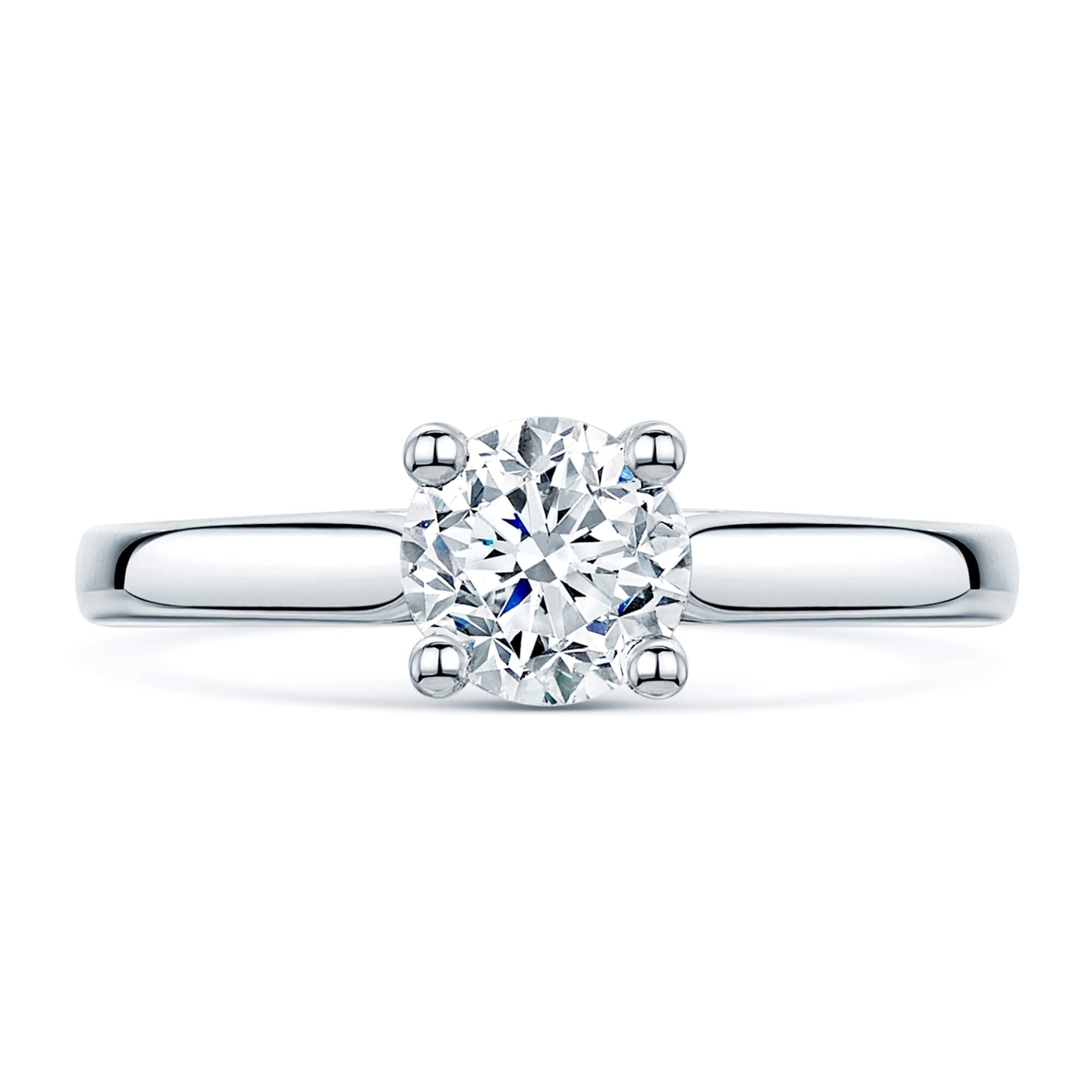 Simply Solitaire Collection Platinum Set Diamond Solitaire Engagement Ring GIA Certified 1.00 Carat