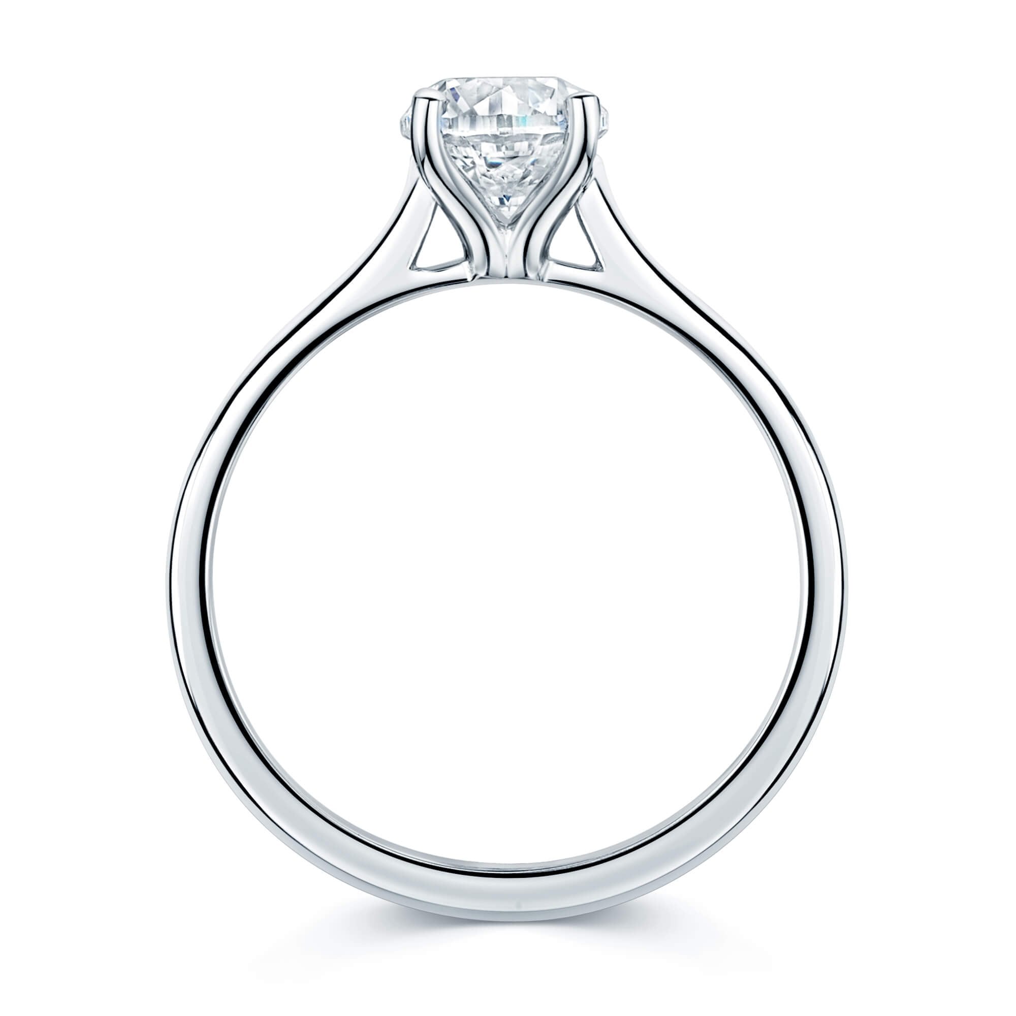 Simply Solitaire Collection Platinum Set Diamond Solitaire Engagement Ring GIA Certified 1.00 Carat