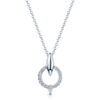 Berry's The Origin Collection 18ct White Gold Diamond Seed Drop Circle Necklace - Berry's Jewellers