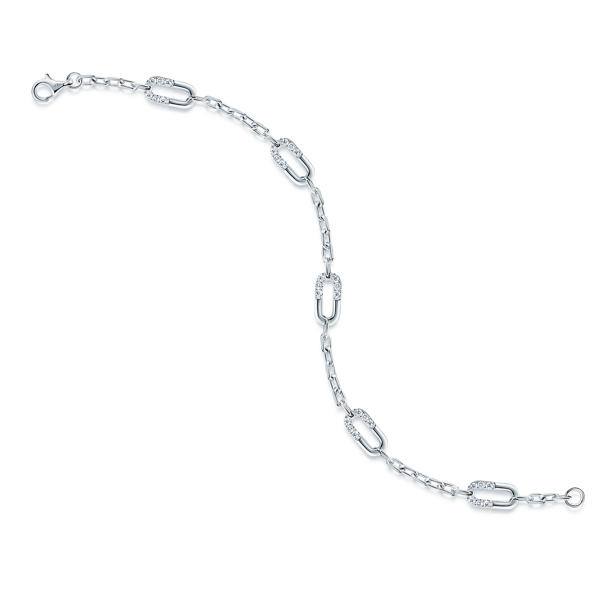 Berry's Verve Collection 18ct White Gold Diamond Loop Bracelet - Berry's Jewellers