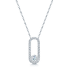 Berry's Verve Collection 18ct White Gold GIA Certificated Diamond Loop Full Pendant - Berry's Jewellers