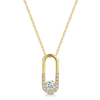 Verve Collection 18ct Yellow Gold GIA Certificated Diamond Loop Pendant