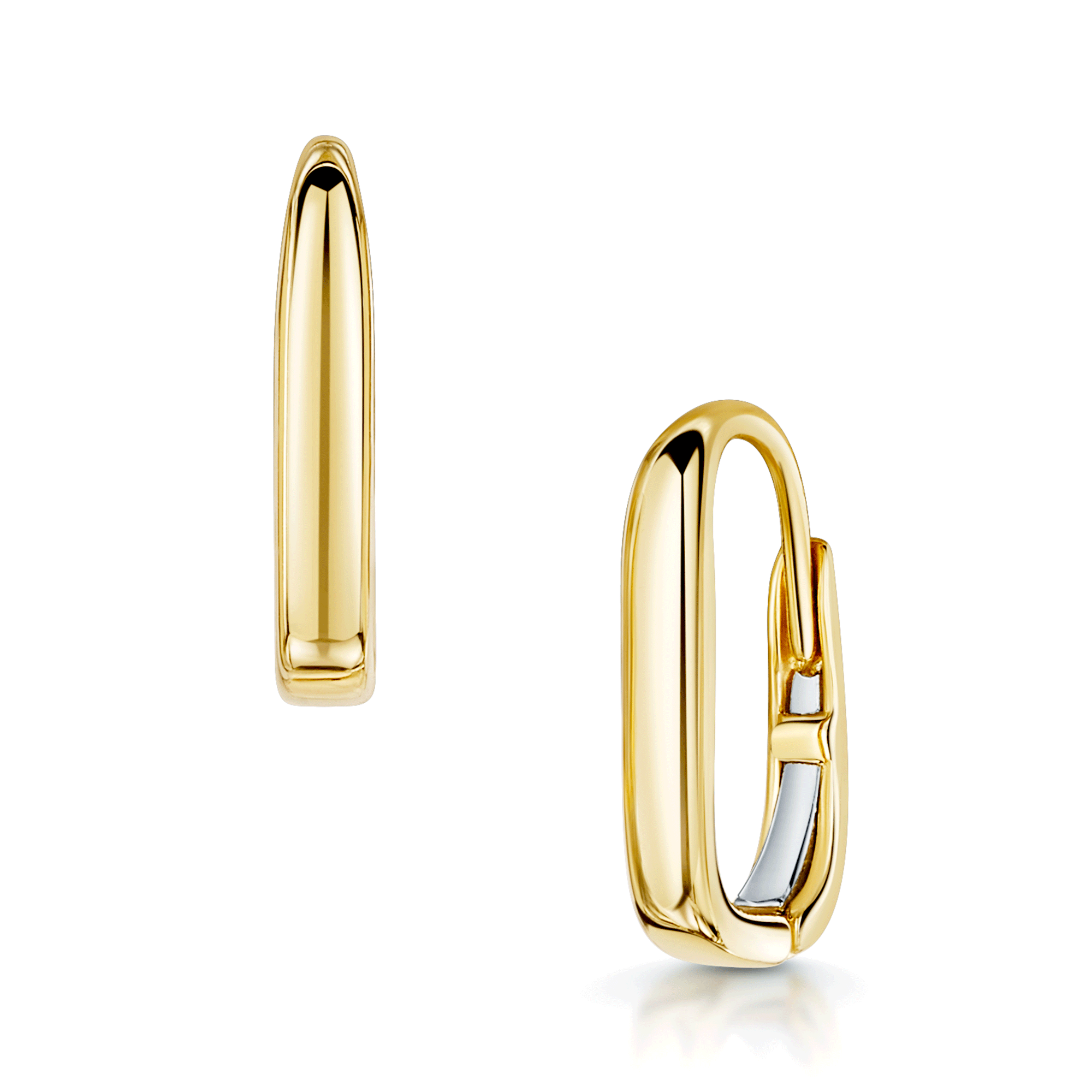 Berry's Verve Collection 18ct Yellow Gold Oval Cut Diamond Set Loop Drop Earrings - Berry's Jewellers