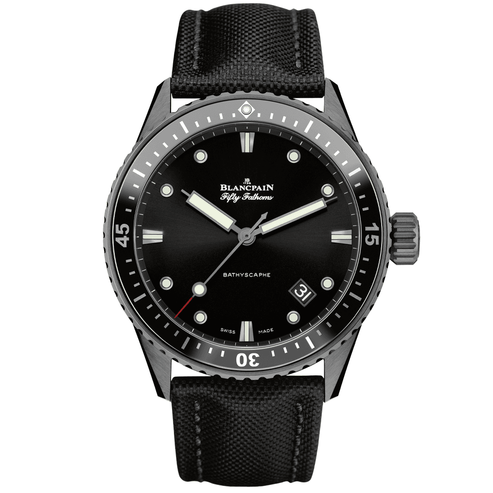 Fifty Fathoms Bathyscaphe 43.6mm Ceramic Strap Watch