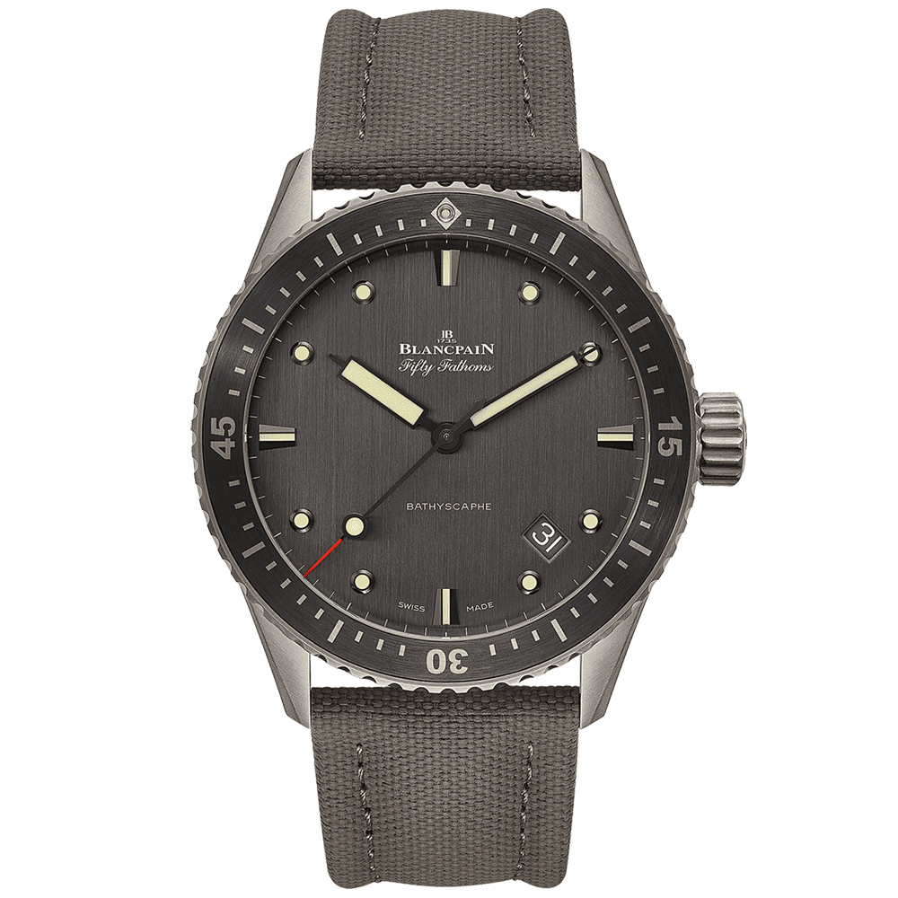 Fifty Fathoms Bathyscaphe Titanium 43mm Men's Strap Watch