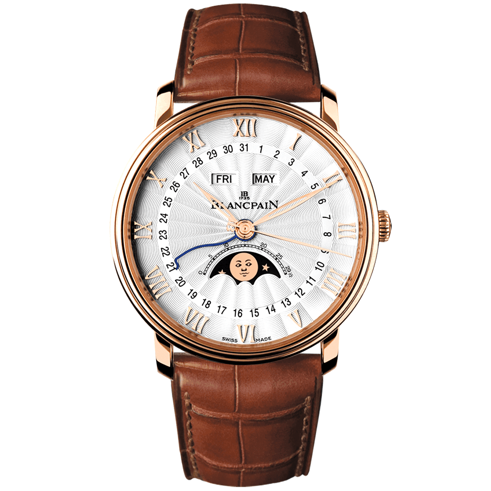 Villeret Quantieme Complet Demi-Savonnette 40mm 18ct Rose Gold Watch