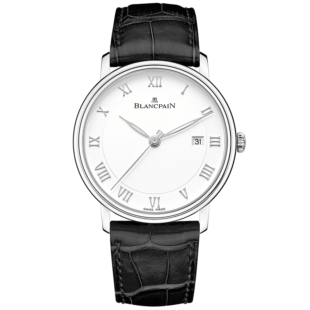 Blancpain Villeret Ultraplate 40mm White Roman Dial Automatic Watch - Berry's Jewellers