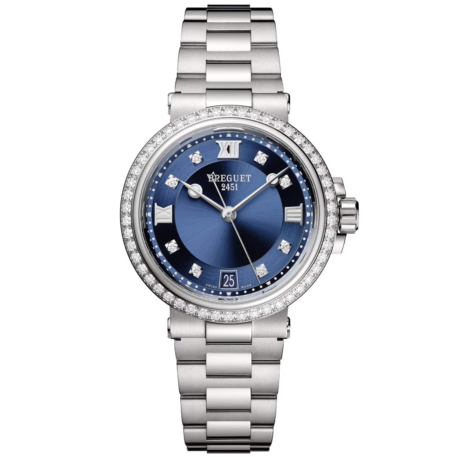 Breguet Marine 34mm Blue Dial Automatic Bracelet Watch - Berry's Jewellers