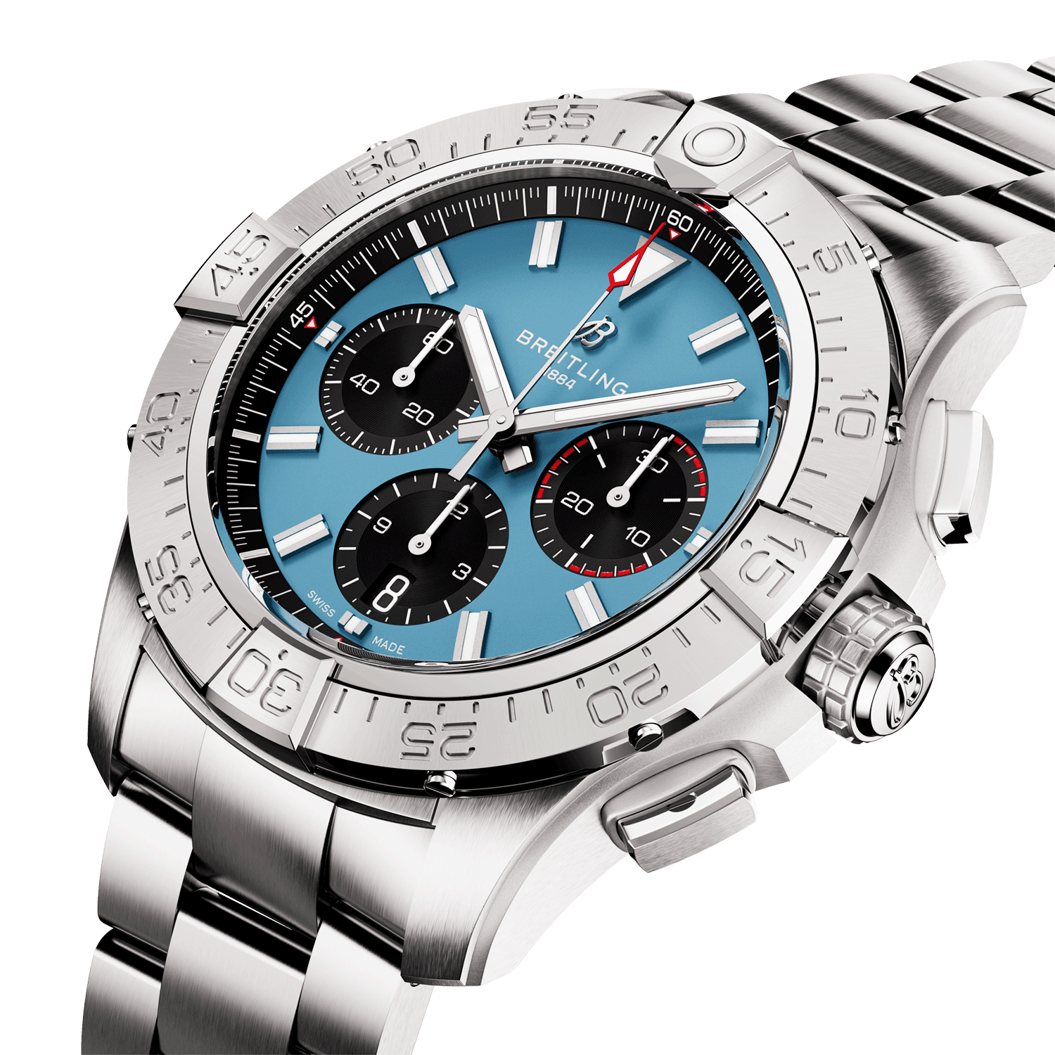 Avenger 44mm Blue Dial Automatic Chronograph Bracelet Watch