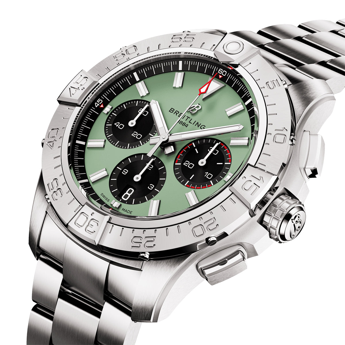 Avenger 44mm Green Dial Automatic Chronograph Bracelet Watch